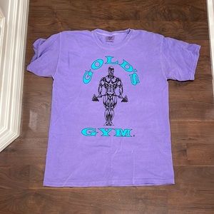 size large, purple shirt, golds gym, from urban outfitters.